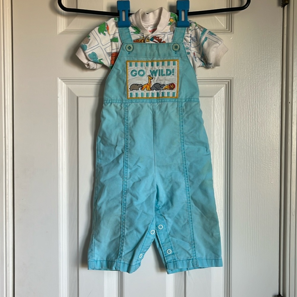 Vintage Matching Infant Zoo Print Set